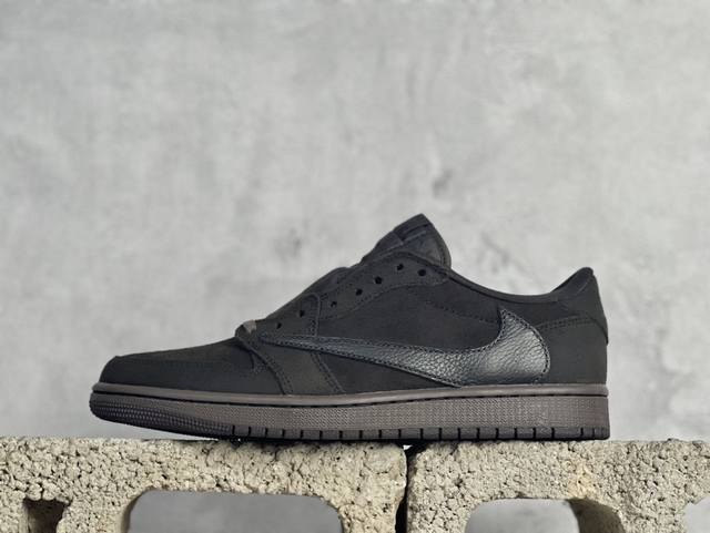 Lw纯原版本 Travis Scott X Air Jordan 1 Low Velvet Brown 黑棕 Ts联名倒钩低帮 Aj1乔1 联名低帮文化篮球鞋