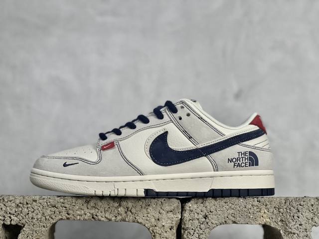 Nk Sb Dunk Low 北面联名-灰猪八藏蓝勾 周年高端定制 低帮休闲板鞋 Sj1089-012 #定制鞋盒 大厂纯原品质出货 超高清洁度 皮料切割干净无