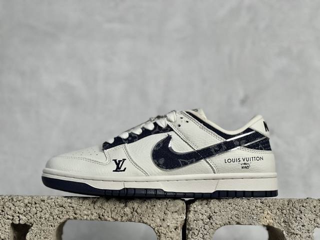 Nk Sb Dunk Low Lv联名-牛仔印花勾 周年高端定制 低帮休闲板鞋 Xb3802-360 #定制鞋盒 大厂纯原品质出货 超高清洁度 皮料切割干净无任