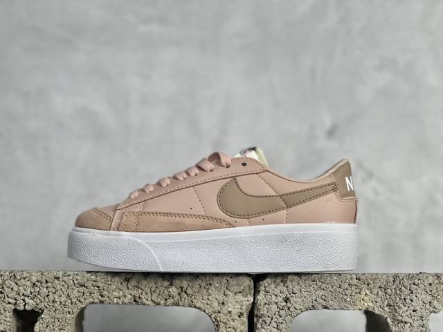 N版 Nk Blazer Low'77 Jumbo 经典百搭低帮开拓者休闲厚底运动板鞋 市场顶级版本 高清原图 随意放大对比公司货 真硫化铝楦制作 原厂布料拼接