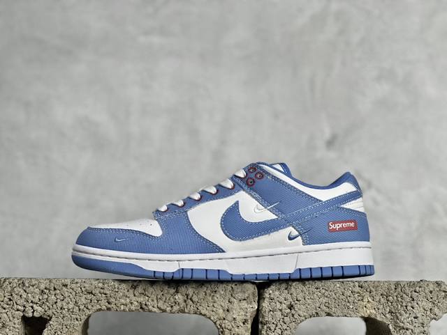 Nk Sb Dunk Low Supreme联名-织布蓝勾 周年高端定制 低帮休闲板鞋 Kk1888-015 #定制鞋盒 大厂纯原品质出货 超高清洁度 皮料切割