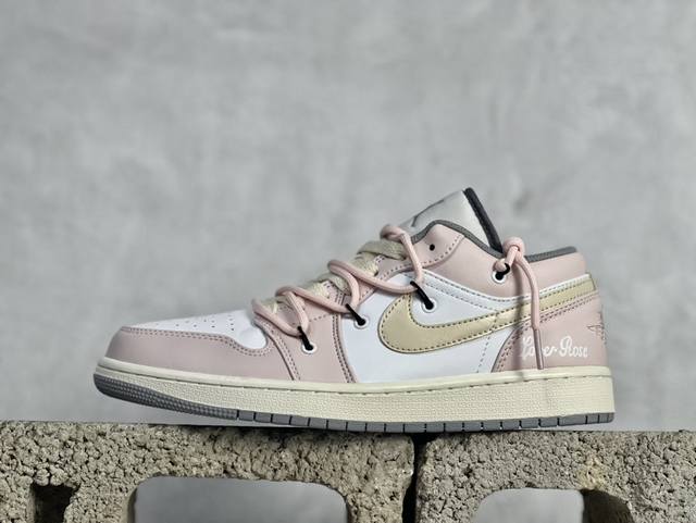 Xl版 定制福利 Air Jordan Aj1 Low 解构绑带低帮系列 原厂内置气垫魔块 A模大底 头层小牛皮 鞋舌aj原厂专用牛津布+Aj专用反口珍珠布+原