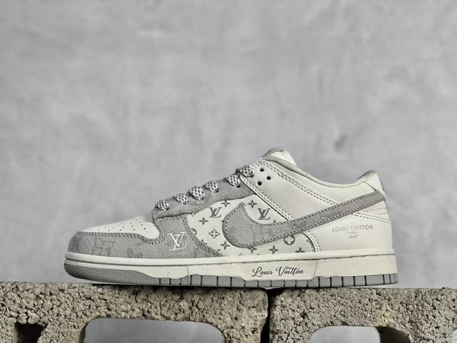 Bf版 Nike Sb Dunk Low X Louis Vuitton 白浅灰 纯原大厂出品 极力推荐 原装头层材料 独家版型蒸餾加工 帶來的是更好的视觉和脚