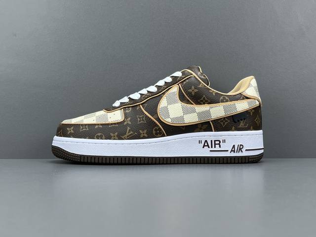 渠道优势，。 东莞版：空军联名 Lv联名 Louls Vultton X Nike Air Force 1 Low 低帮休闲鞋 男女同款 尺码：38-46