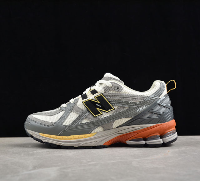 New Balance G1906系列复古老爹风休闲运动慢跑鞋 M1906Ng1 #采用轻质牛剖革拼接透气网眼衬垫织物鞋面材质 T-Beam大底提供足步弓支撑，