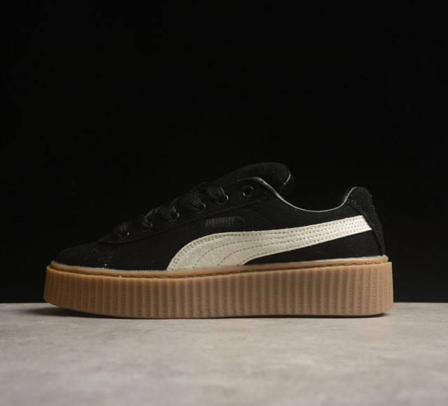 Puma Suede Platform 彪马 蕾哈娜二代黑棕厚底松糕鞋 399332-01 官网同步 目前高机率过验毋庸置疑 打破一切伪过验记录 Size: 3