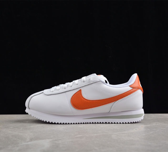 Nk Classic Cortez Leather 阿甘复古初代皮革慢跑鞋dm4044-102 #缓震防滑耐磨同源头层皮料 原厂模具 公司级标准检验qc 完美复